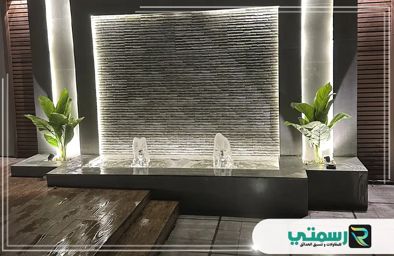 مظهر ديكور عصري لنوافير المياه على الحائط من مؤسسة رسمتي