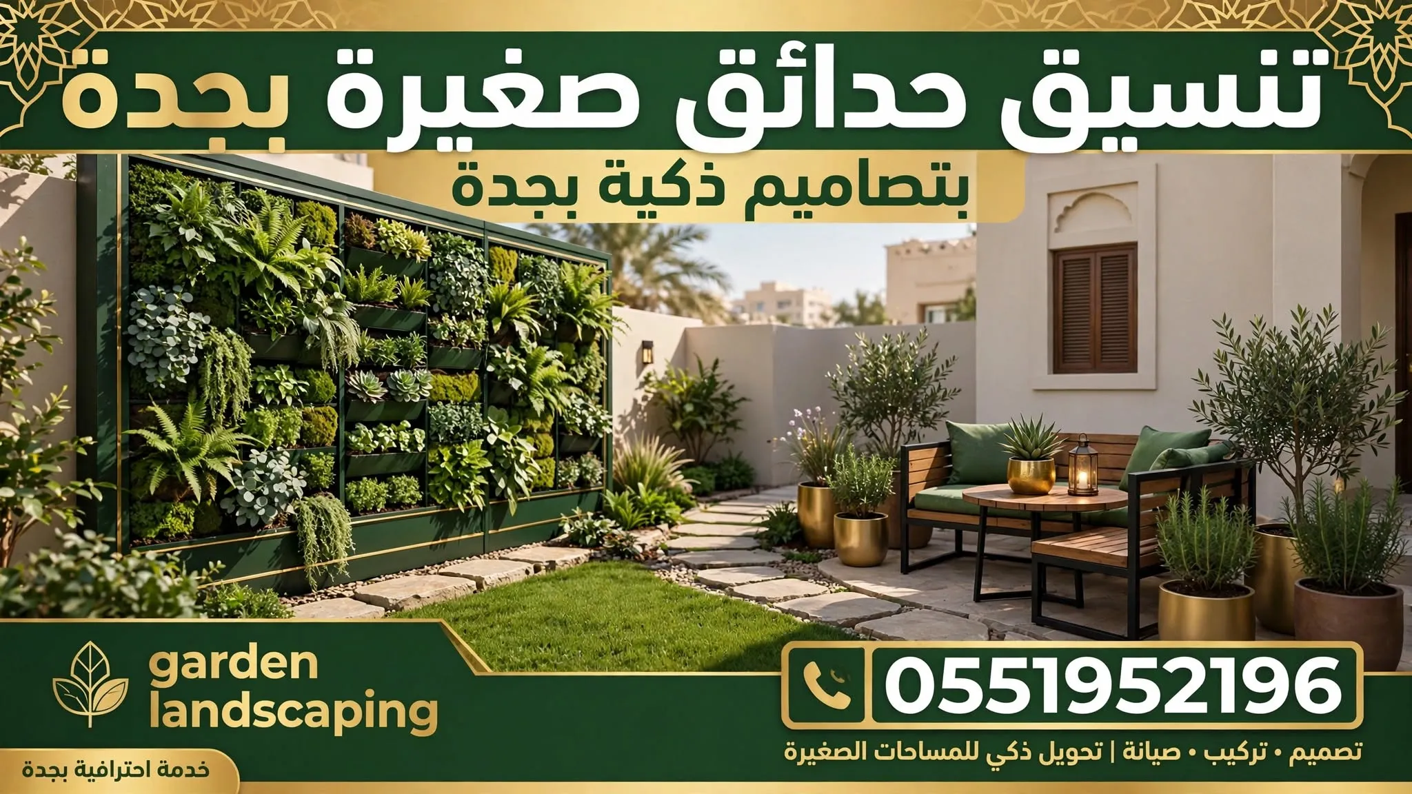 تنسيق حدائق صغيرة بجدة 