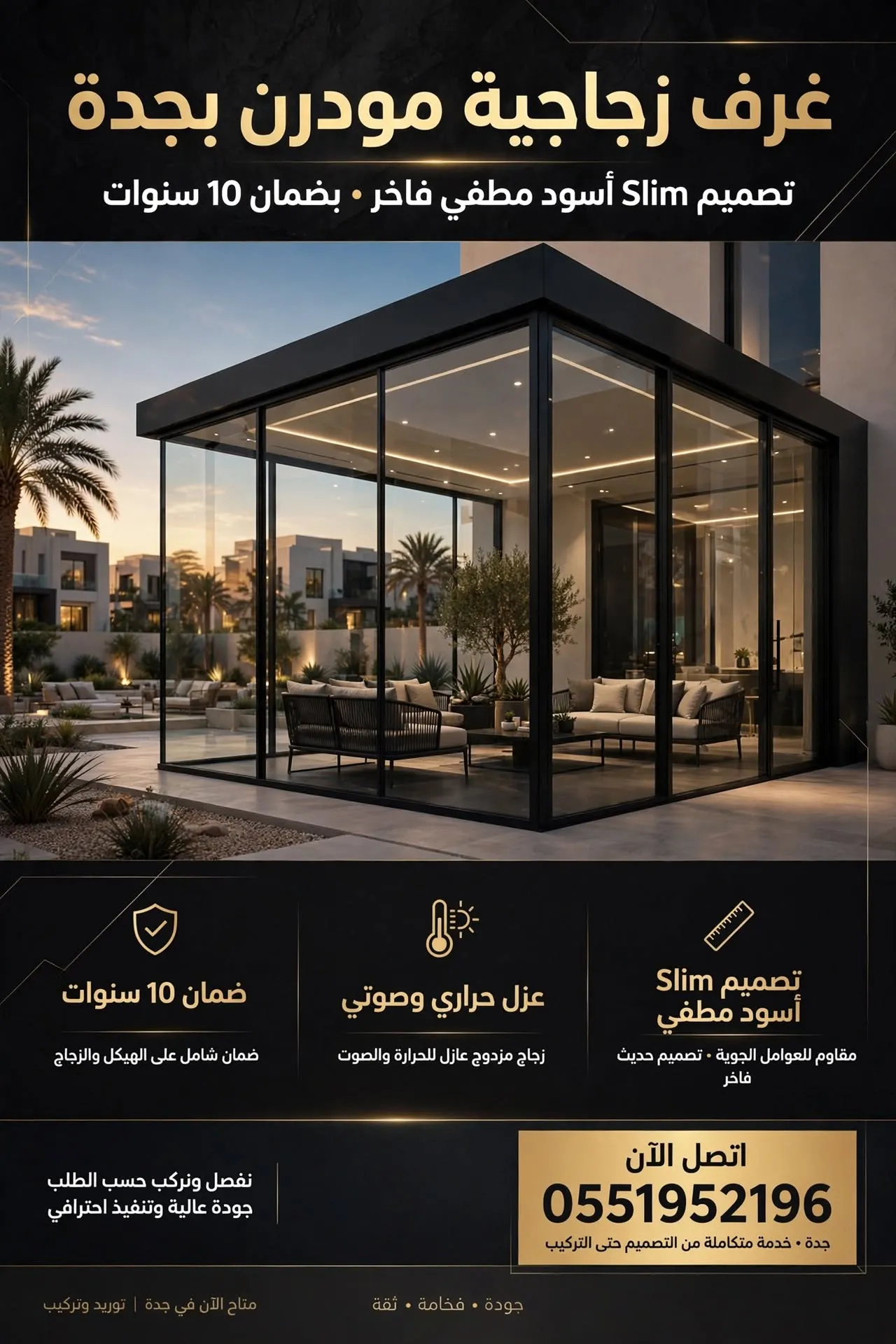 غرف زجاجية مودرن بجدة