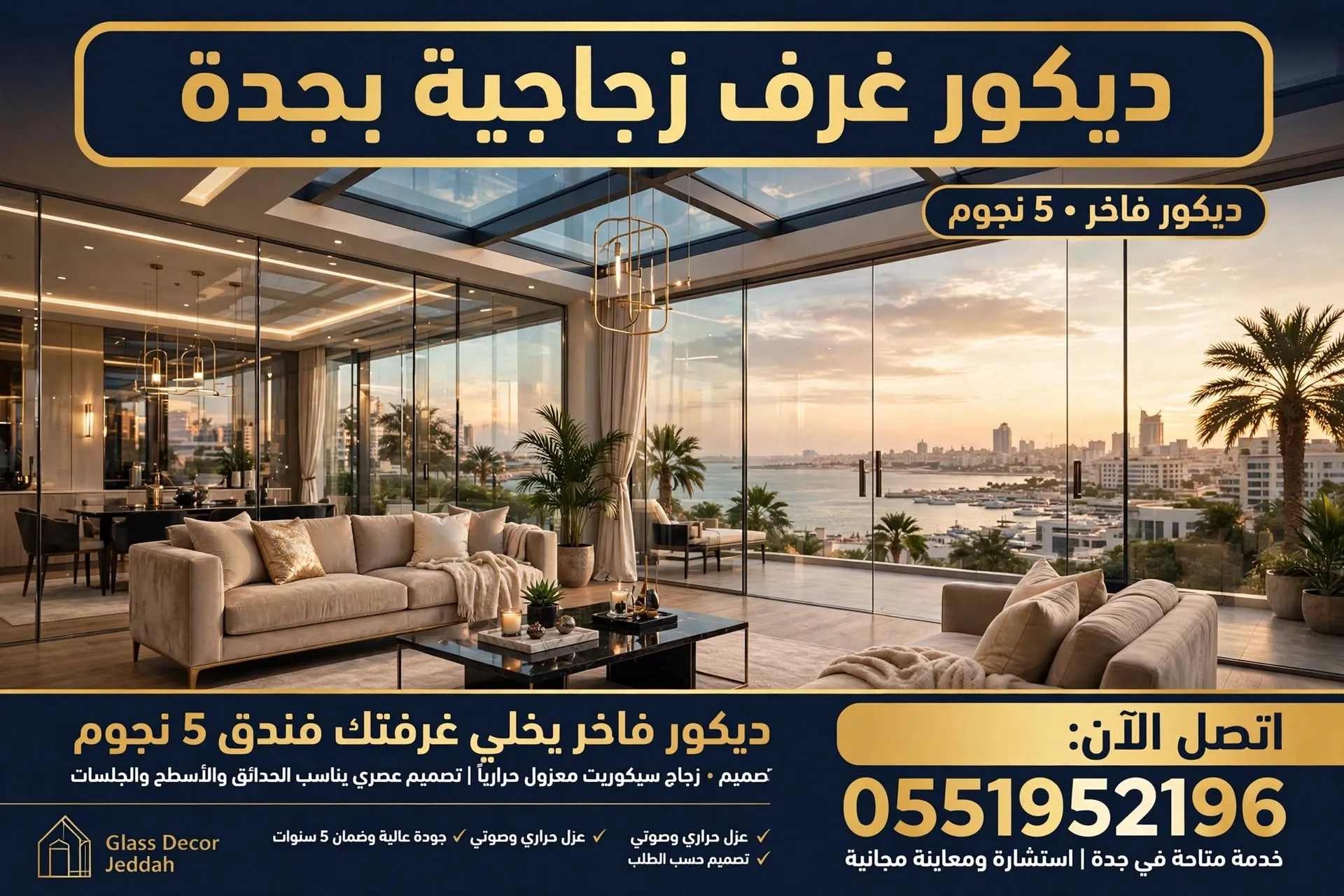 ديكور غرف زجاجية بجدة 0551952196 | ديكور فاخر يخلي غرفتك فندق 5 نجوم