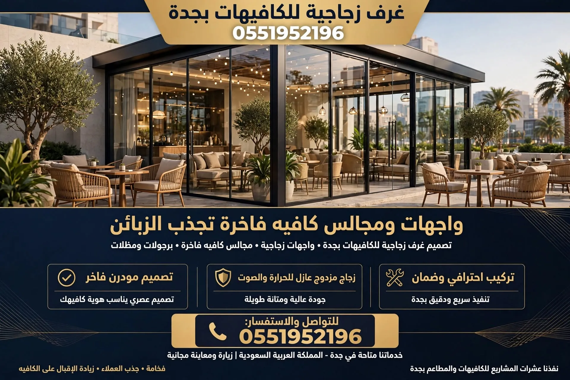 غرف زجاجية للكافيهات بجدة